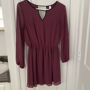 Burgundy skater dress